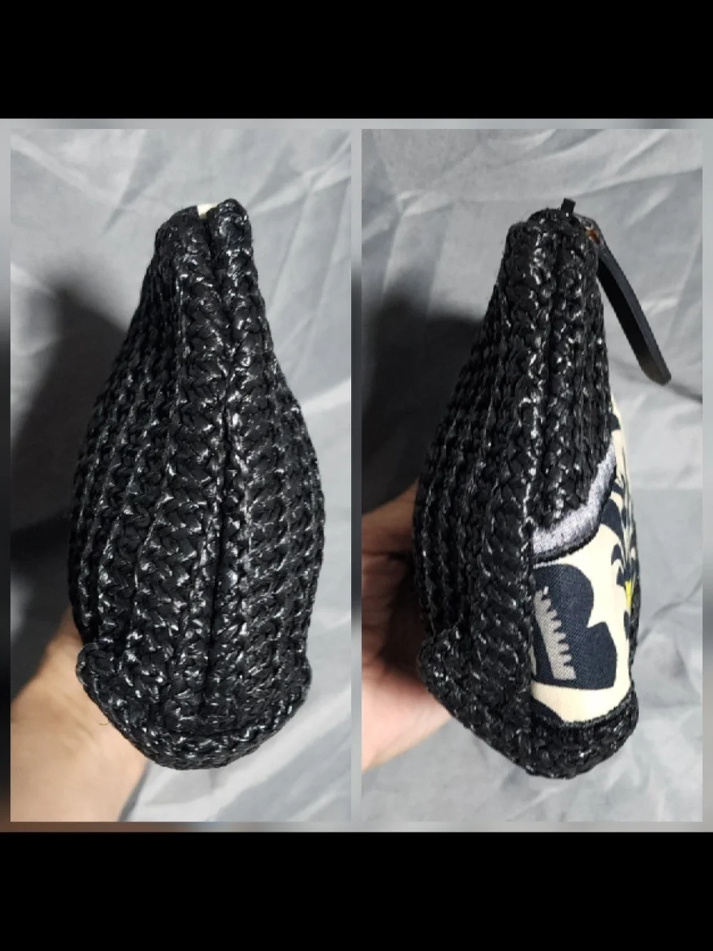 NWOT Vera Bradley Fanfare Giraffe Black Woven Cosmetic Pouch Makeup Bag